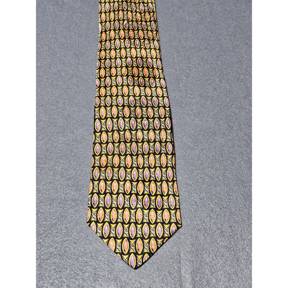 Italo Ferretti Tie Mens Multicolor Geometric Silk British American House